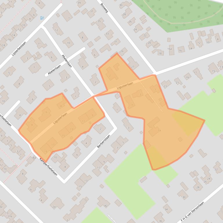 Kaart van postcodegebied 3233CH.