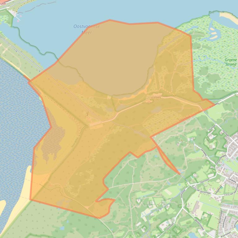 Kaart van postcodegebied 3233CW.