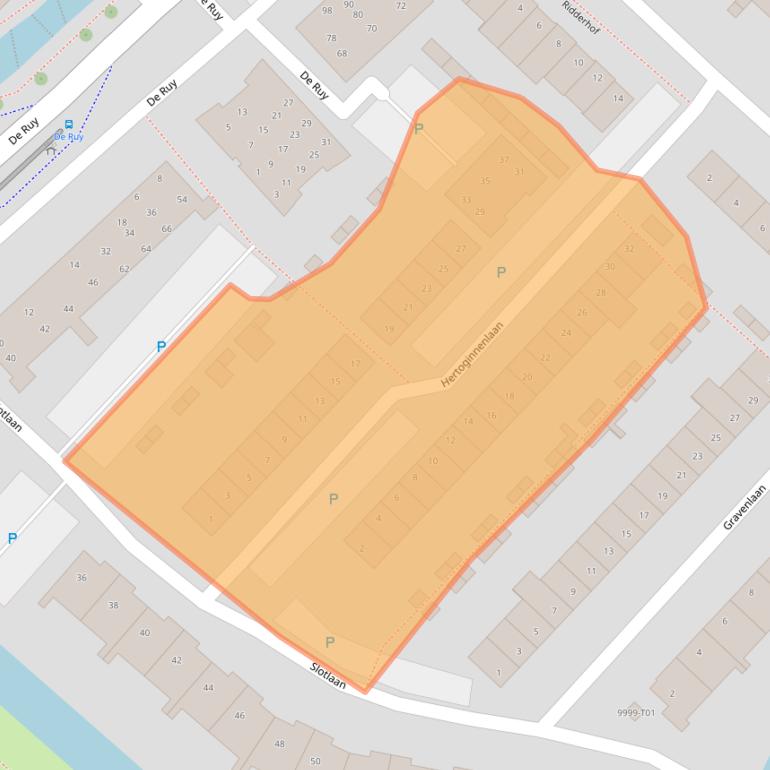 Kaart van postcodegebied 3233DG.