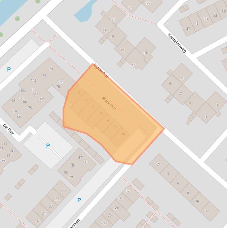 Kaart van postcodegebied 3233DL.