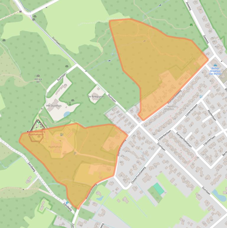 Kaart van postcodegebied 3233EE.