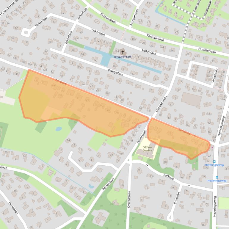 Kaart van postcodegebied 3233ER.