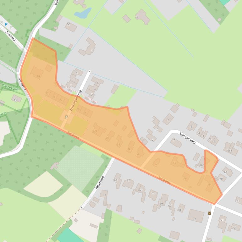 Kaart van postcodegebied 3233EV.