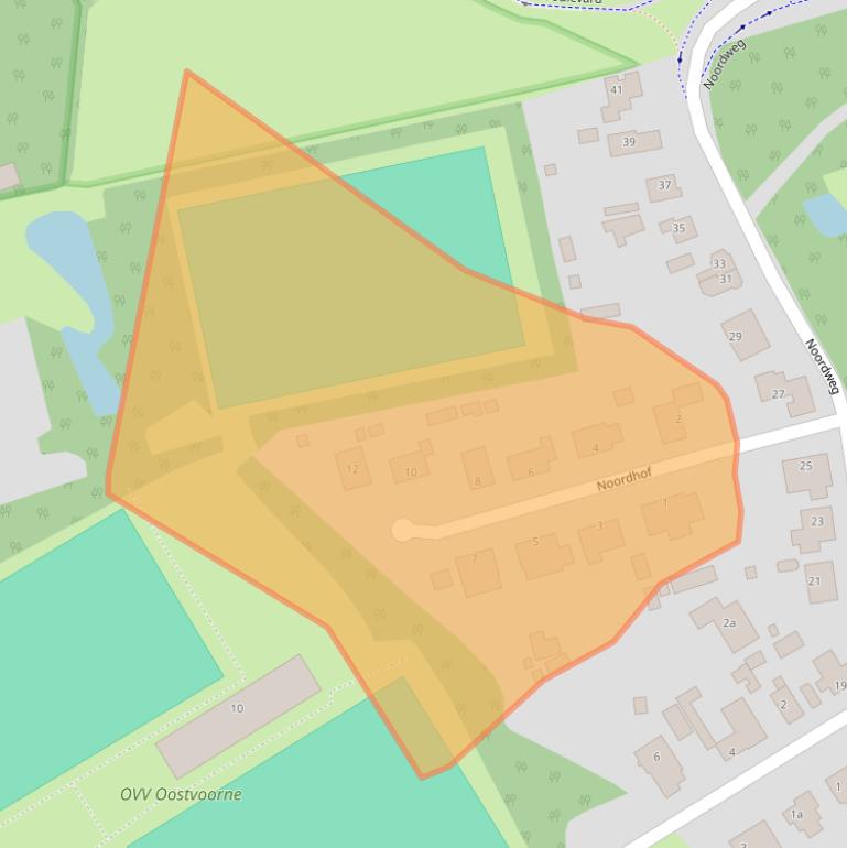 Kaart van postcodegebied 3233GA.