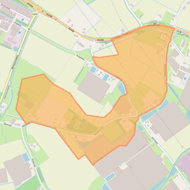 Kaart van postcodegebied 3233LA.