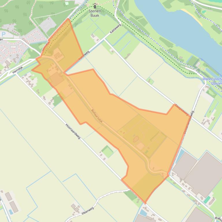 Kaart van postcodegebied 3233LB.