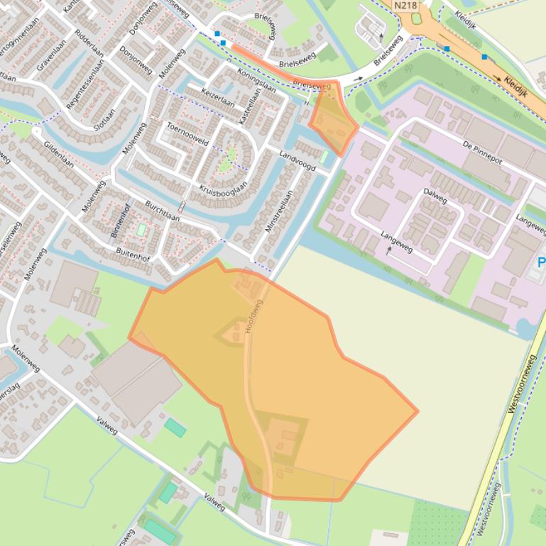 Kaart van postcodegebied 3233LH.