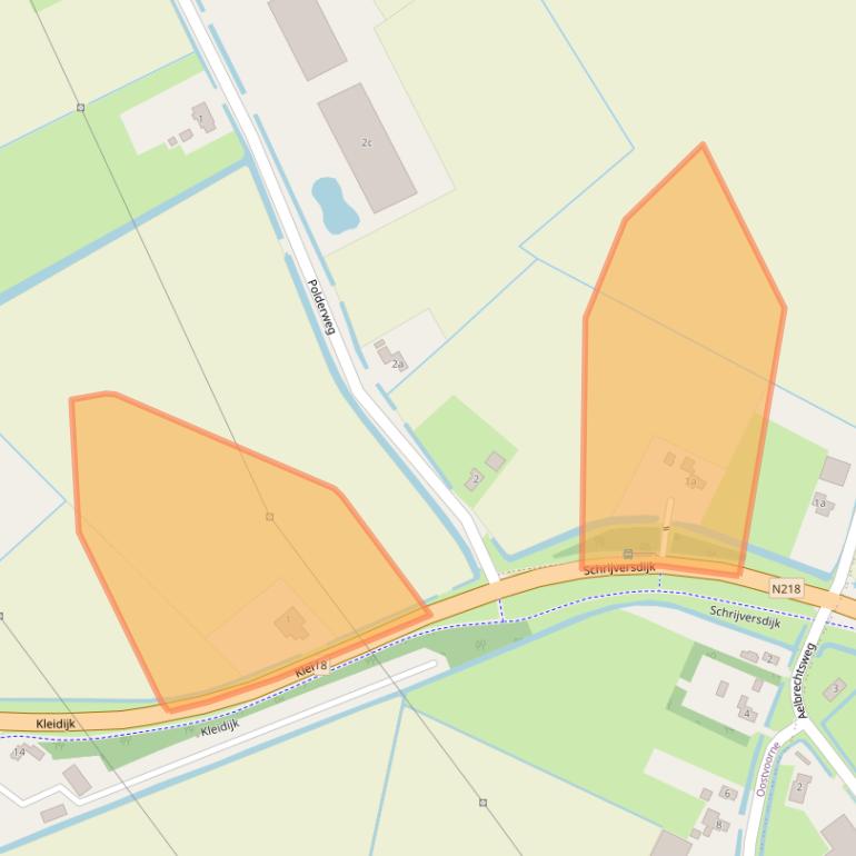 Kaart van postcodegebied 3233LV.