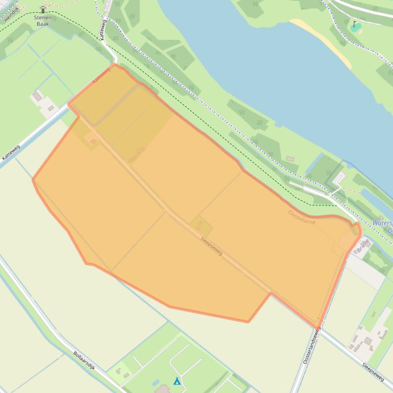 Kaart van postcodegebied 3233LW.