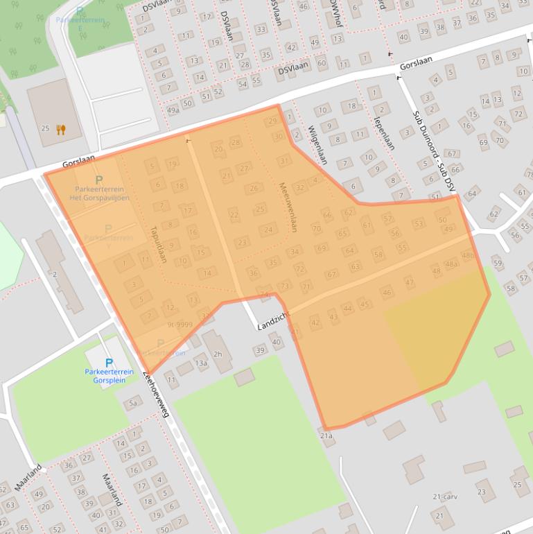 Kaart van postcodegebied 3233PB.