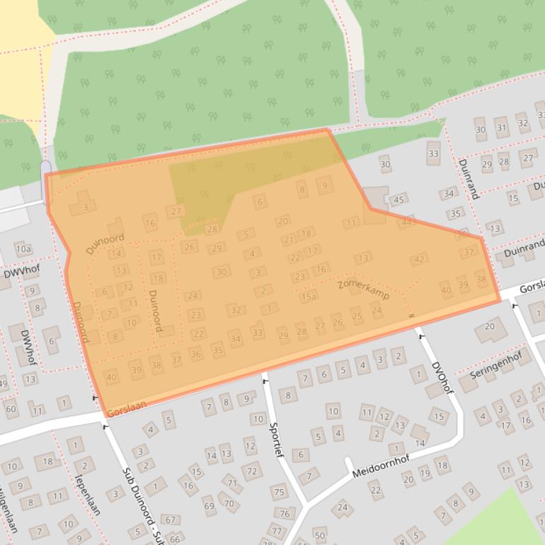 Kaart van postcodegebied 3233PD.