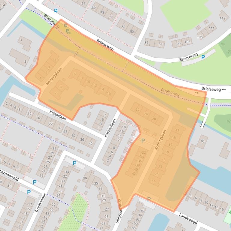 Kaart van postcodegebied 3233RP.