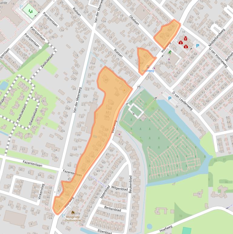 Kaart van postcodegebied 3233SL.