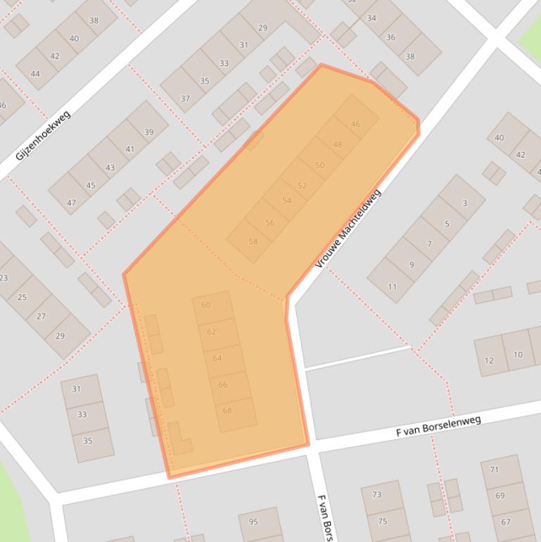 Kaart van postcodegebied 3233TX.