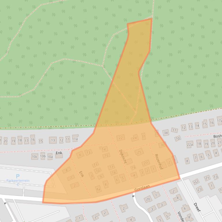 Kaart van postcodegebied 3233WP.