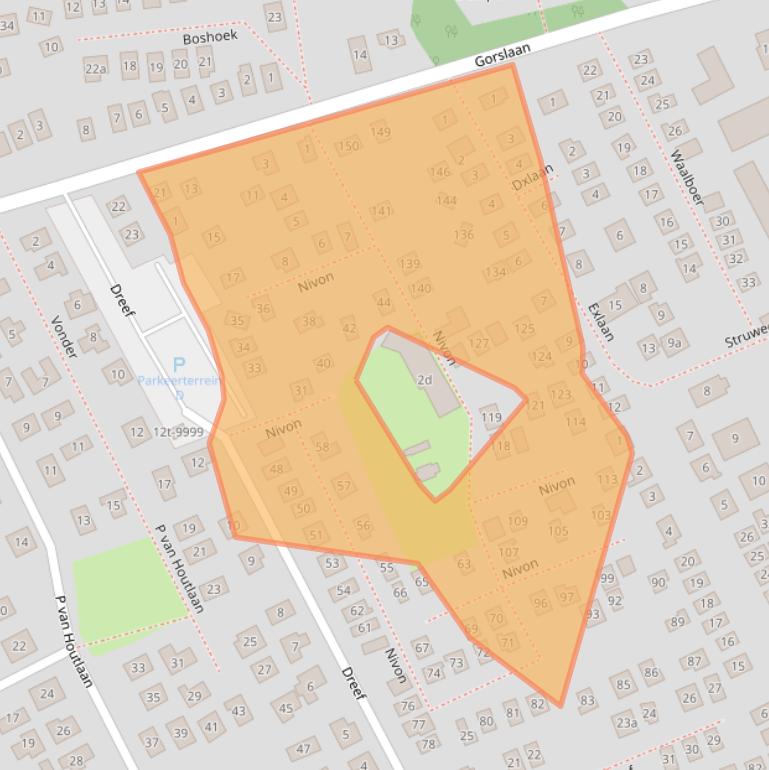 Kaart van postcodegebied 3233WT.