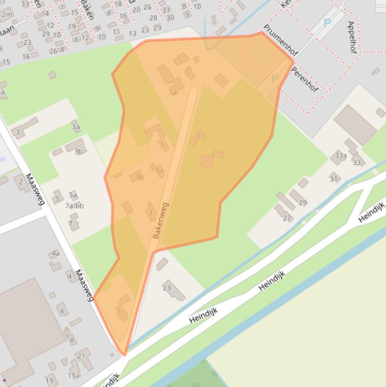 Kaart van postcodegebied 3233XA.