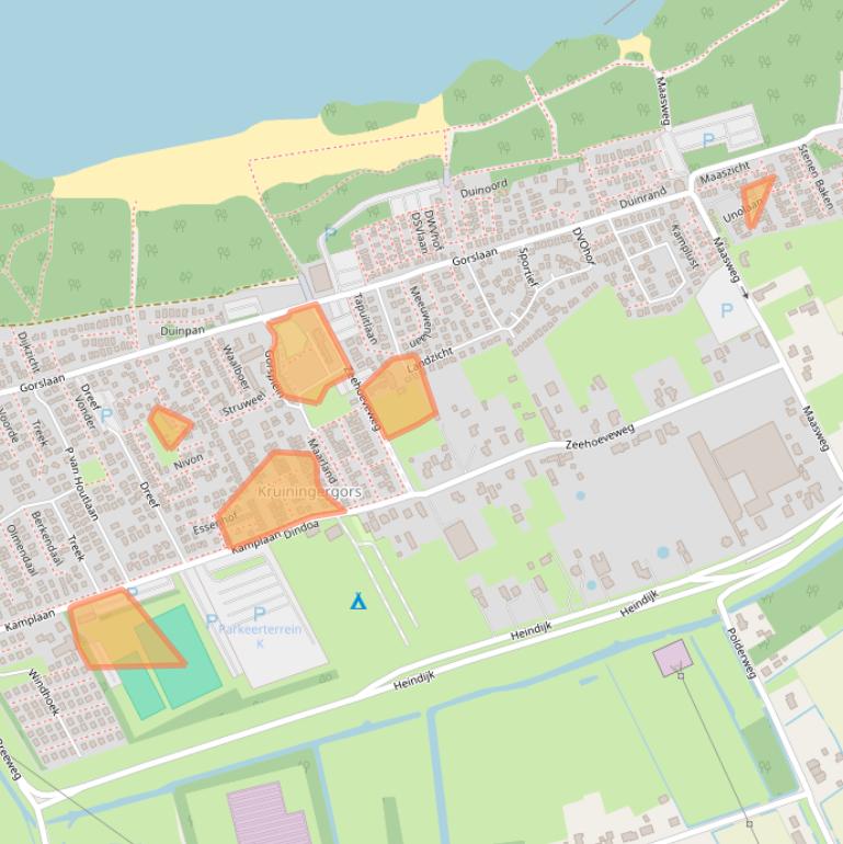Kaart van postcodegebied 3233XC.