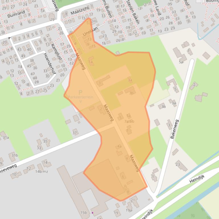 Kaart van postcodegebied 3233XE.