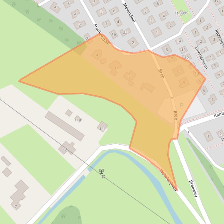 Kaart van postcodegebied 3233XM.