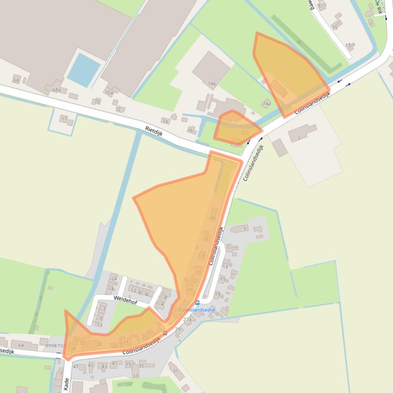 Kaart van postcodegebied 3234KB.