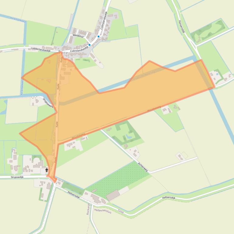 Kaart van postcodegebied 3234KD.