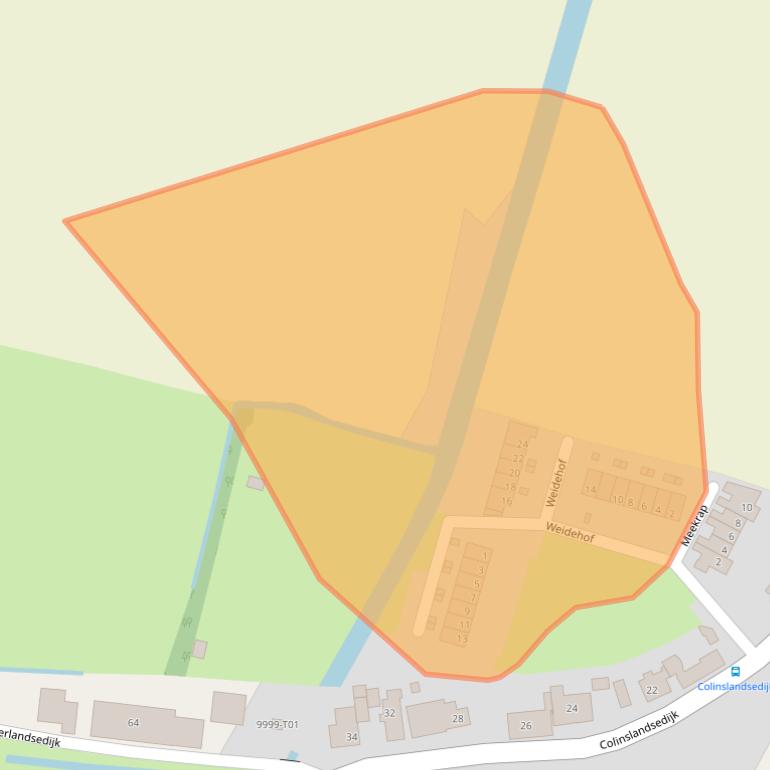 Kaart van postcodegebied 3234KV.
