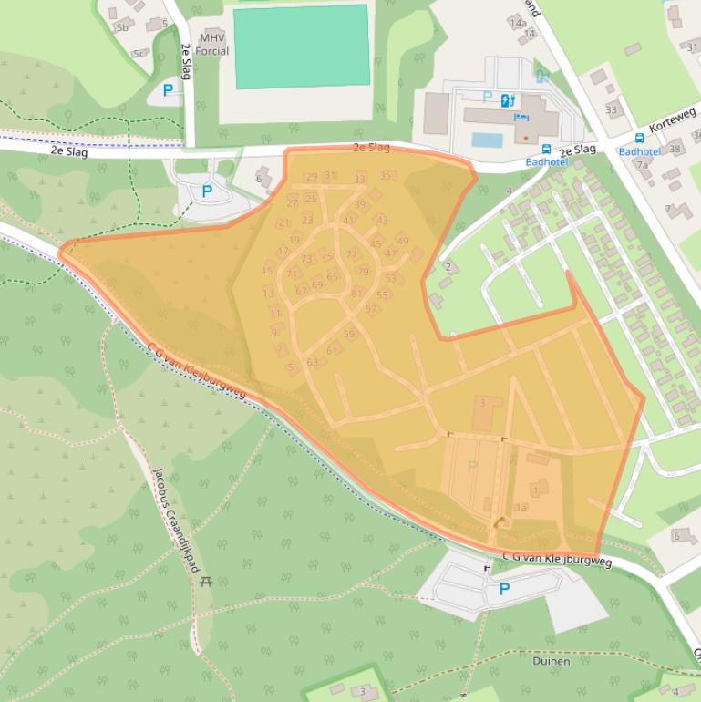 Kaart van postcodegebied 3235AB.