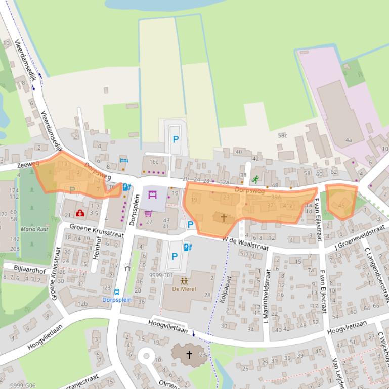 Kaart van postcodegebied 3235AE.