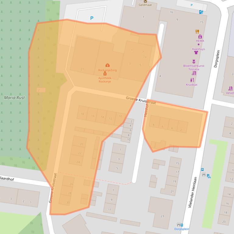 Kaart van postcodegebied 3235AJ.