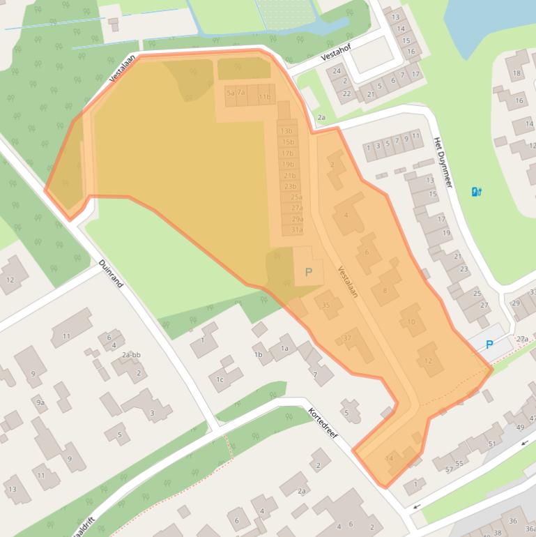 Kaart van postcodegebied 3235AS.