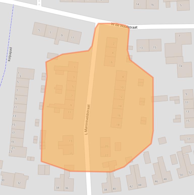 Kaart van postcodegebied 3235BS.