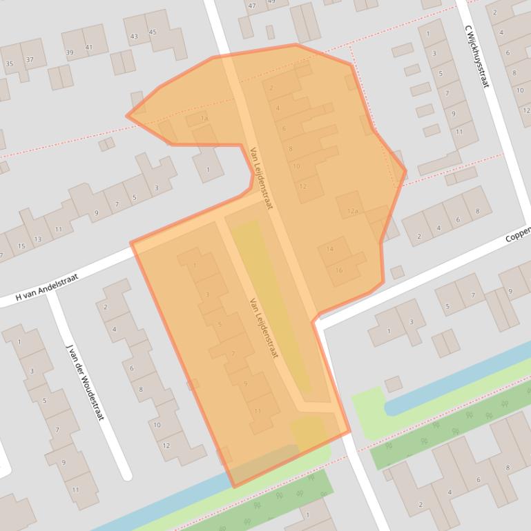 Kaart van postcodegebied 3235BT.