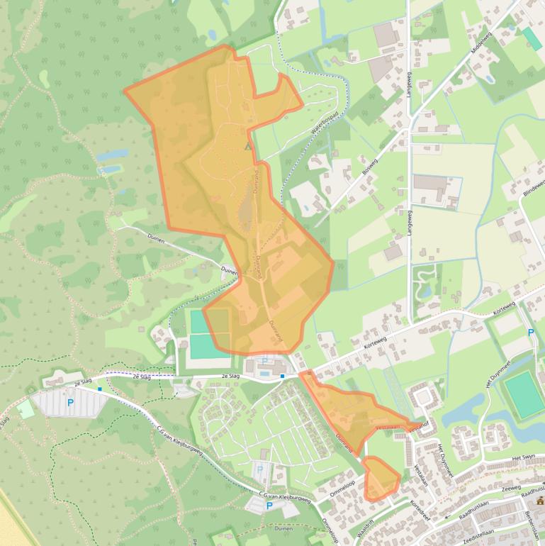 Kaart van postcodegebied 3235CC.
