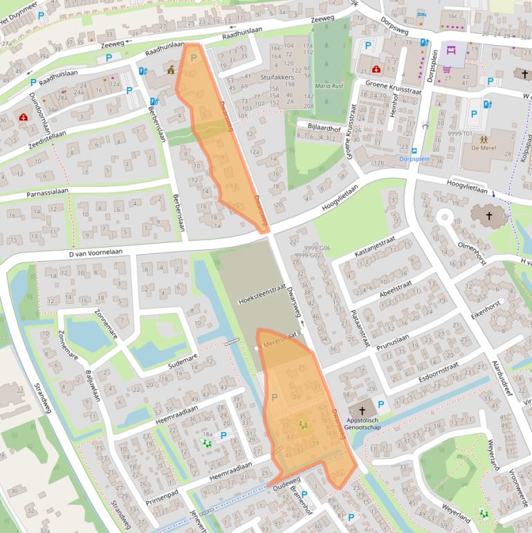 Kaart van postcodegebied 3235CE.