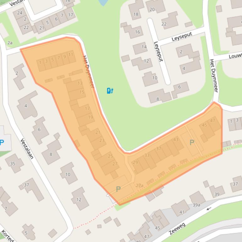 Kaart van postcodegebied 3235DA.