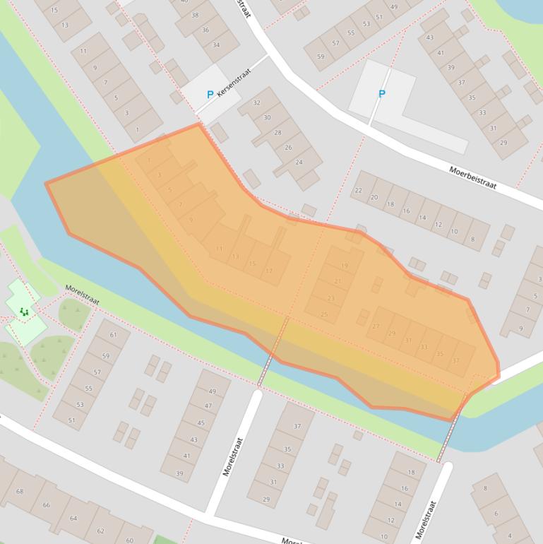 Kaart van postcodegebied 3235ED.