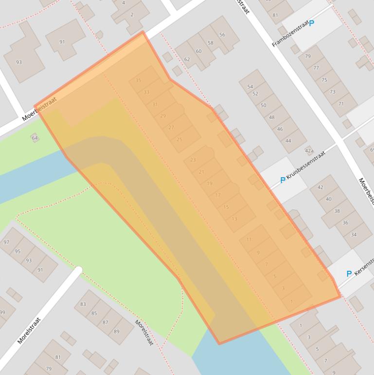 Kaart van postcodegebied 3235EE.