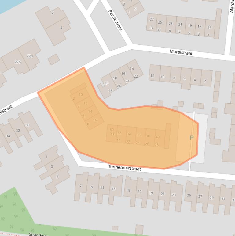 Kaart van postcodegebied 3235EP.