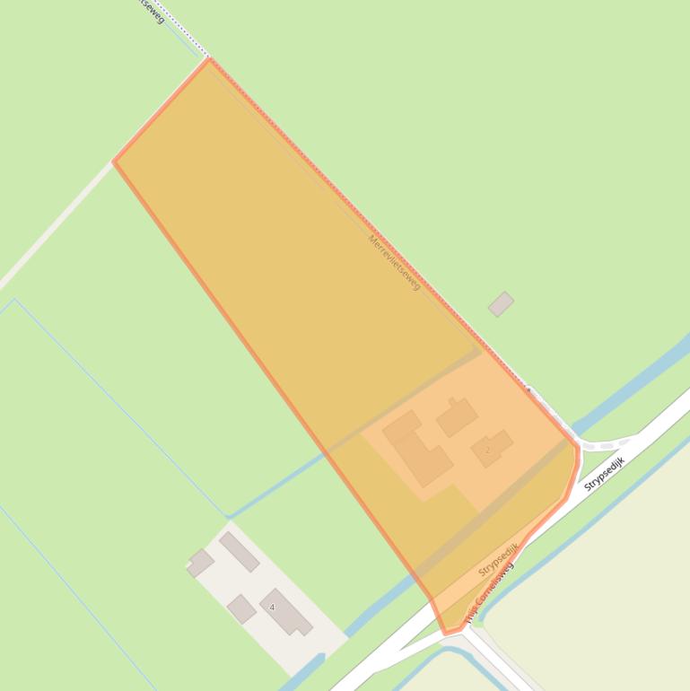 Kaart van postcodegebied 3235KM.