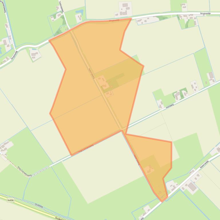 Kaart van postcodegebied 3235KR.