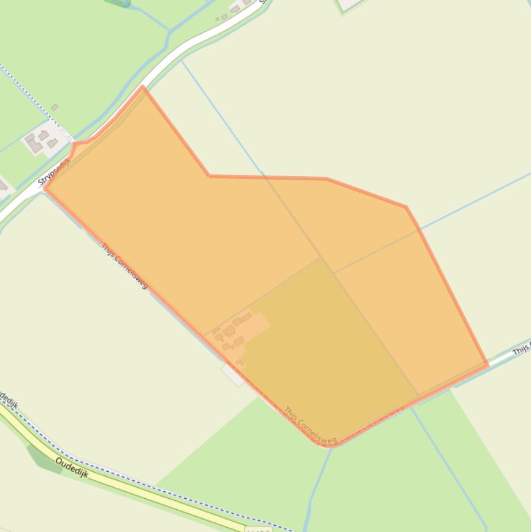 Kaart van postcodegebied 3235LG.