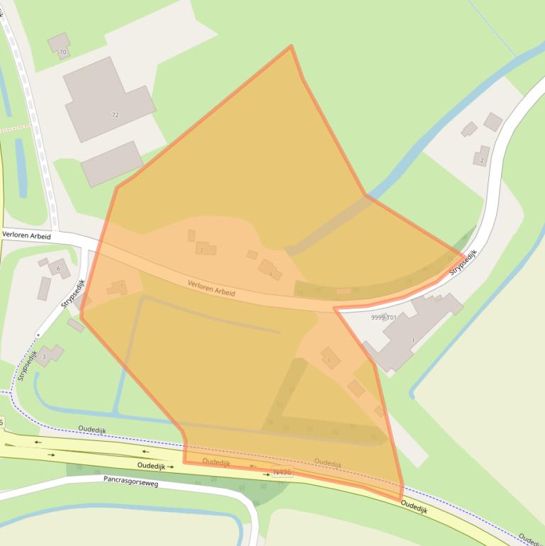 Kaart van postcodegebied 3235LJ.