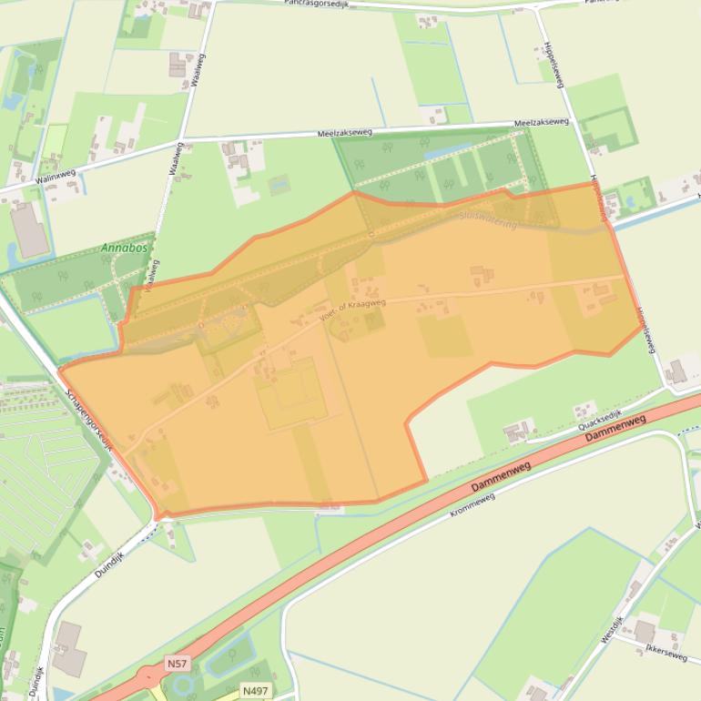 Kaart van postcodegebied 3235LL.