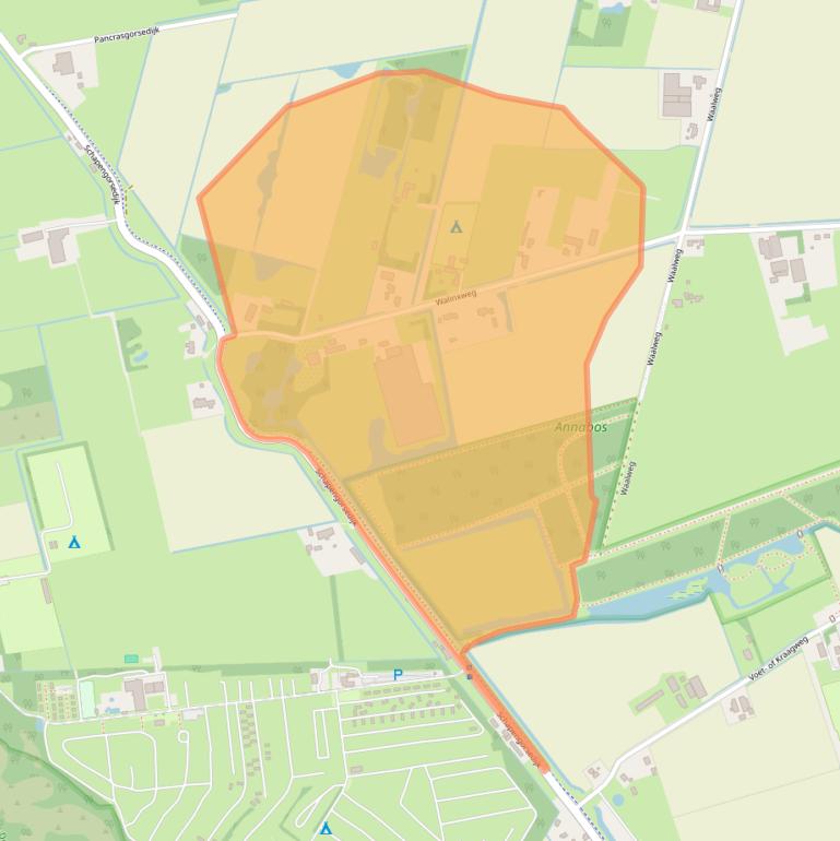 Kaart van postcodegebied 3235LP.