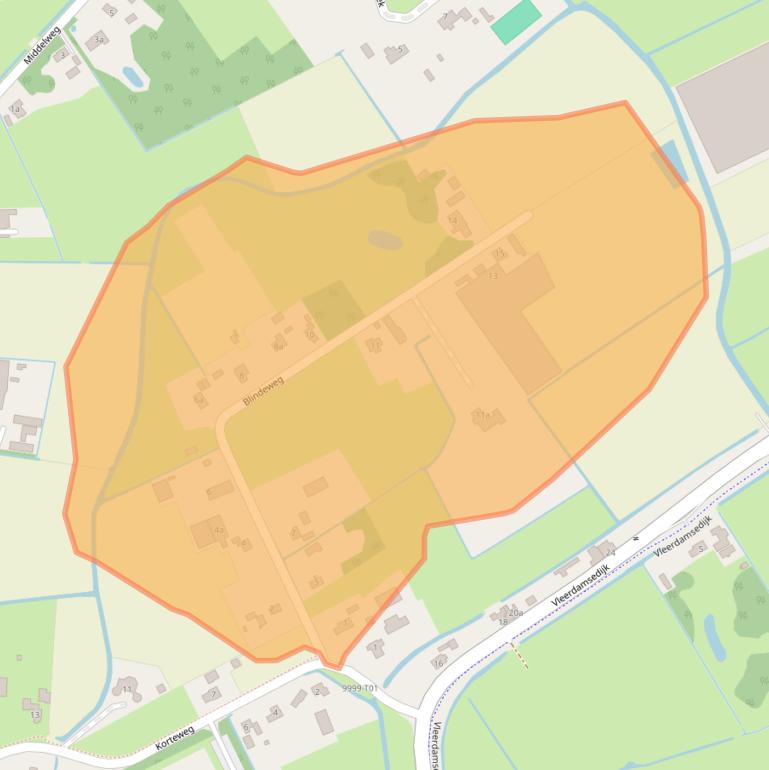 Kaart van postcodegebied 3235NE.