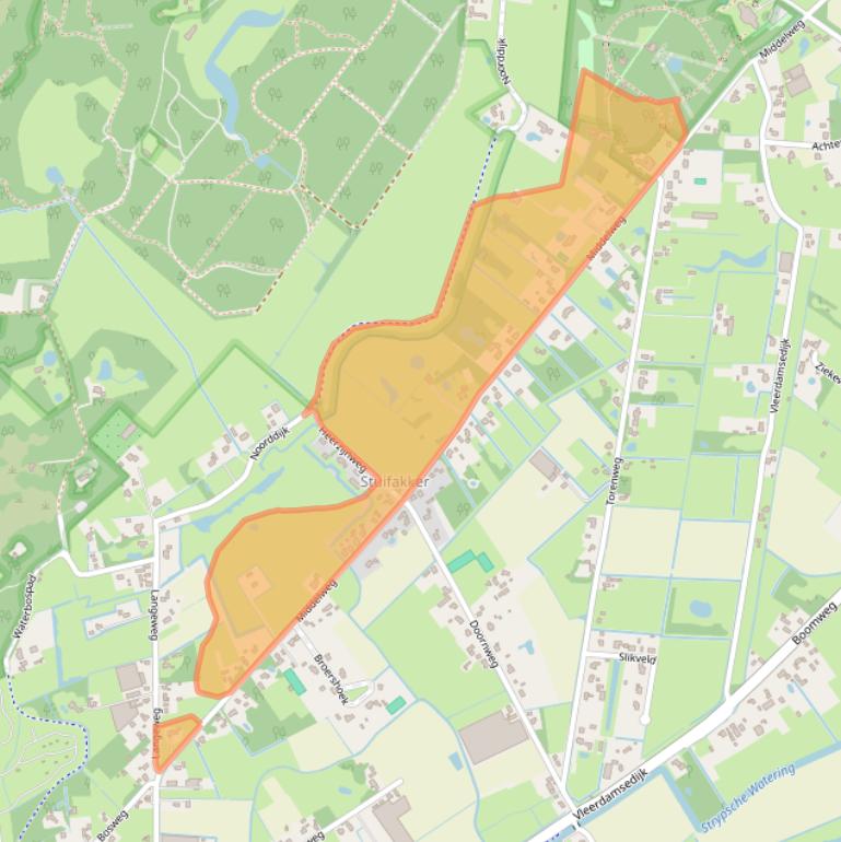 Kaart van postcodegebied 3235NN.