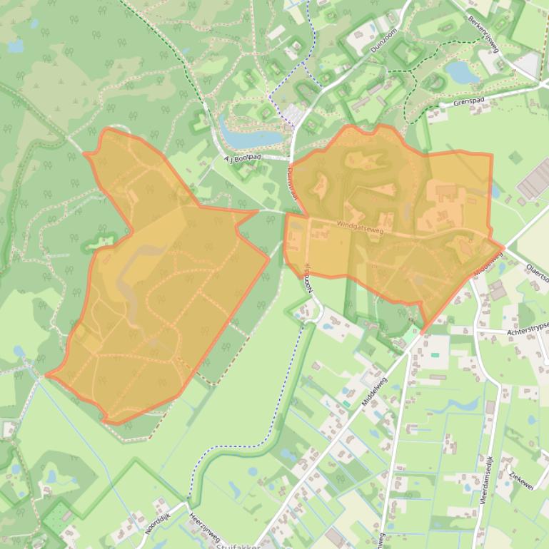 Kaart van postcodegebied 3235NX.