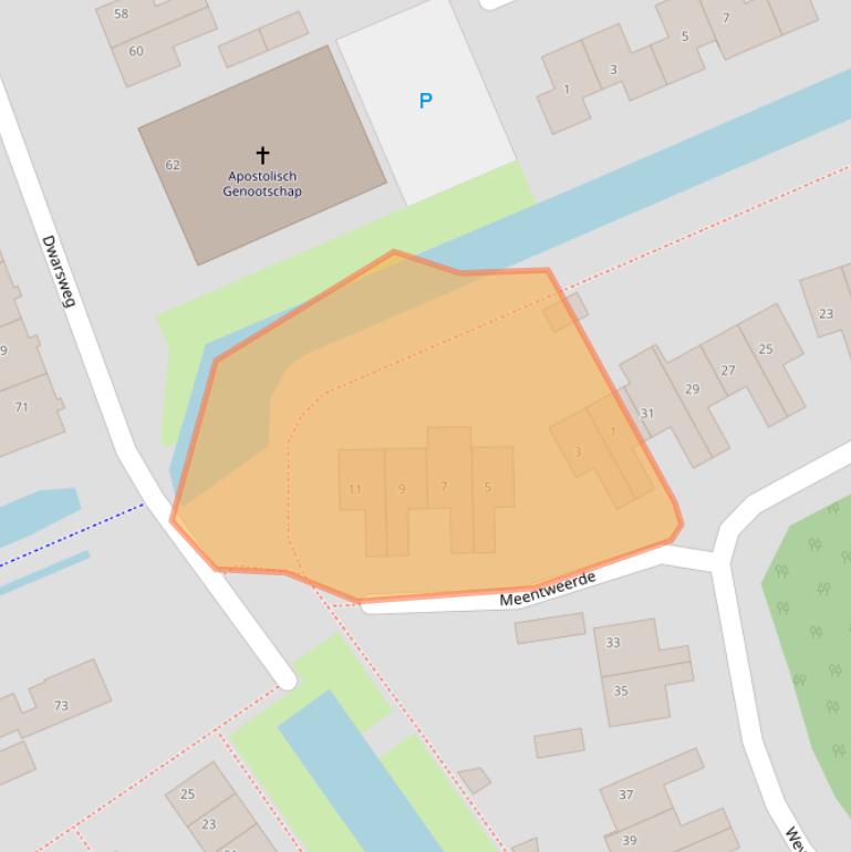 Kaart van postcodegebied 3235RA.