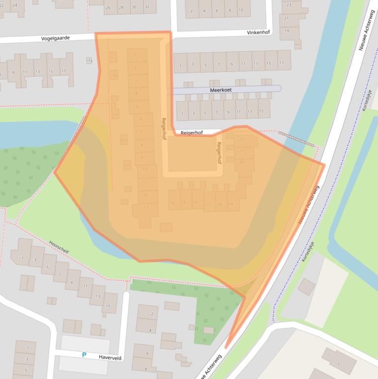 Kaart van postcodegebied 3235SE.